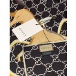 Pari all'originale replica falso Scialle reversibile seta e lana Gucci con motivo a sella da equitazione 140 