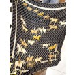 Pari all'originale replica falso Scialle reversibile seta e lana Gucci con motivo a sella da equitazione 140 
