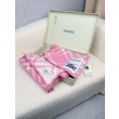 falso Sciarpa/coperta lana con motivo check Burberry etichetta equestre 30 x 180 Rosa
