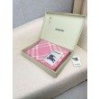 falso Sciarpa/coperta lana con motivo check Burberry etichetta equestre 30 x 180 Rosa