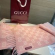 falso Sciarpa Gucci GG in misto lana alpaca 37 x 200 rosa