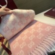 falso Sciarpa Gucci GG in misto lana alpaca 37 x 200 rosa