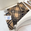 Qualità superiore replica falso Sciarpa in cashmere con motivo check Burberry e orlo con nappe Nero/marrone 30 x 168