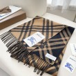 Qualità superiore replica falso Sciarpa in cashmere con motivo check Burberry e orlo con nappe Nero/marrone 30 x 168