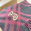 falso Sciarpa in cashmere con motivo check Burberry e orlo con nappe nero/rosso 30 x 168