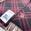 falso Sciarpa in cashmere con motivo check Burberry e orlo con nappe nero/rosso 30 x 168