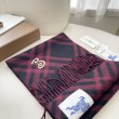 falso Sciarpa in cashmere con motivo check Burberry e orlo con nappe nero/rosso 30 x 168