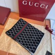 Alta gamma replica falso Sciarpa reversibile cashmere a righe Gucci GG Web 30 x 180 Nero/marrone