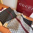 Alta gamma replica falso Sciarpa reversibile cashmere a righe Gucci GG Web 30 x 180 Nero/marrone