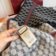 Alta gamma replica falso Sciarpa reversibile cashmere a righe Gucci GG Web 30 x 180 Nero/marrone