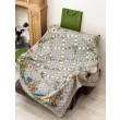 Qualità superiore replica Fazzoletto Sciarpa Gucci seta e cashmere con stampa animalier/floreale 140 01
