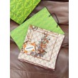Qualità superiore replica Fazzoletto Sciarpa Gucci seta e cashmere con stampa animalier/floreale 140 02