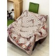 Qualità superiore replica Fazzoletto Sciarpa Gucci seta e cashmere con stampa animalier/floreale 140 02