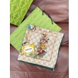 Fazzoletto Sciarpa Gucci seta e cashmere con stampa animalier/floreale 140 03
