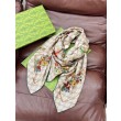 Fazzoletto Sciarpa Gucci seta e cashmere con stampa animalier/floreale 140 03