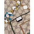 Fazzoletto Sciarpa Gucci seta e cashmere con stampa animalier/floreale 140 03