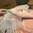 Qualità superiore replica Scialle cashmere con motivo check Burberry e bordi sfrangiati Rosa 60 x 180