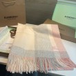 Qualità superiore replica Scialle cashmere con motivo check Burberry e bordi sfrangiati Rosa 60 x 180