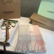 Qualità superiore replica Scialle cashmere con motivo check Burberry e bordi sfrangiati Rosa 60 x 180