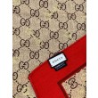 Scialle reversibile Gucci in seta e cashmere con motivo GG 135 albicocca
