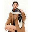 Pari all'originale replica Scialle reversibile Gucci seta e cashmere Modello di equitazione 140 02