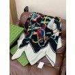 Pari all'originale replica Scialle reversibile Gucci seta e cashmere Modello di equitazione 140 02