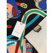 Pari all'originale replica Scialle reversibile Gucci seta e cashmere Modello di equitazione 140 02