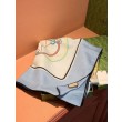 Scialle reversibile Gucci velluto con stampa cavalli 140 Azzurro
