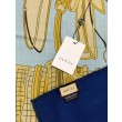 Alta gamma replica Scialle reversibile Gucci velluto con stampa cavalli 140 Blu