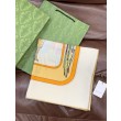 Scialle reversibile Gucci velluto con stampa cavalli 140 Giallo