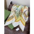 Scialle reversibile Gucci velluto con stampa cavalli 140 Giallo