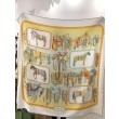 Scialle reversibile Gucci velluto con stampa cavalli 140 Giallo