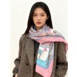 Pari all'originale replica Scialle reversibile Gucci velluto con stampa cavalli 140 Rosa