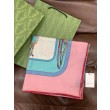 Pari all'originale replica Scialle reversibile Gucci velluto con stampa cavalli 140 Rosa