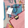 Pari all'originale replica Scialle reversibile Gucci velluto con stampa cavalli 140 Rosa