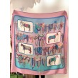 Pari all'originale replica Scialle reversibile Gucci velluto con stampa cavalli 140 Rosa