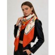 Alta gamma replica Scialle reversibile Gucci velluto con stampa cavalli 140 Rosso