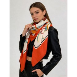 Alta gamma replica Scialle reversibile Gucci velluto con stampa cavalli 140 Rosso