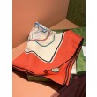 Alta gamma replica Scialle reversibile Gucci velluto con stampa cavalli 140 Rosso