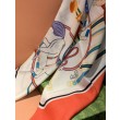 Alta gamma replica Scialle reversibile Gucci velluto con stampa cavalli 140 Rosso