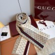 Qualità da grande replica Scialle reversibile seta e lana Gucci con motivo a sella da equitazione 140 Nero