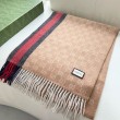 Qualità superiore replica Scialle/sciarpa classica cashmere Gucci 36 x 180 albicocca