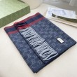 Scialle/sciarpa classica cashmere Gucci 36 x 180 Blu