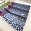 Scialle/sciarpa classica cashmere Gucci 36 x 180 Blu