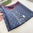 Scialle/sciarpa classica cashmere Gucci 36 x 180 Blu