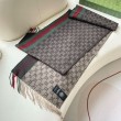 Pari all'originale replica Scialle/sciarpa classica cashmere Gucci 36 x 180 marrone