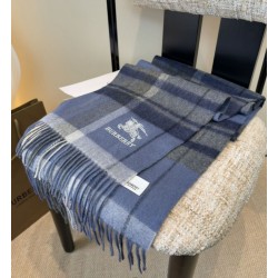 Sciarpa Burberry Check Classical cashmere 30 x 180 Blu