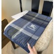 Sciarpa Burberry Check Classical cashmere 30 x 180 Blu