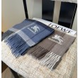 Sciarpa Burberry Check Classical cashmere 30 x 180 Blu
