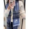 Sciarpa Burberry Check Classical cashmere 30 x 180 Blu